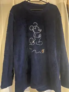 ミッキーマウス フリースパジャマ ネイビー