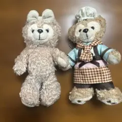 ディズニー　ぬいぐるみバッチ　ダッフィー＆シェリーメイ