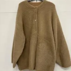 malダブルフェイスカーディガン ベージュ F新品未使用　試着のみです タグ付き