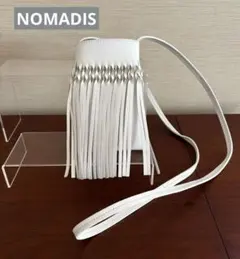 NOMADIS DANCE Petit フリンジ スマホショルダー ホワイト