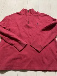 90‘s Polo Ralph Lauren 赤　ハーフジップセーター