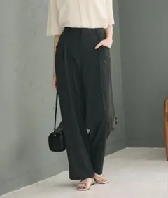 【新品】BEAUTY&YOUTH ポリエステルブレンドバッグゴムワイドパンツ