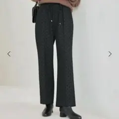 フロッキードットニーハイフレアパンツ