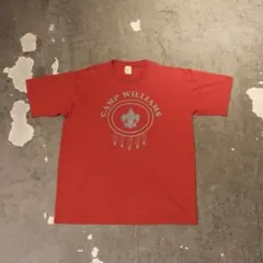 80’s 90’s Velva Sheen クルー プリント Tシャツ 赤 XL