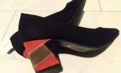 ★雪に強い！★スエード☆パンプス☆ブラック☆黒