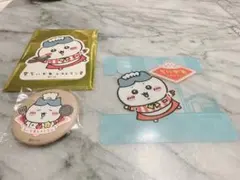 ちいかわレストラン⭐︎ハチワレ⭐︎クリアコースター、缶バッジ、ステッカーセット