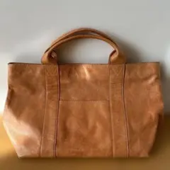 MONTEROSA オレンジ柔らかレザートートバッグ