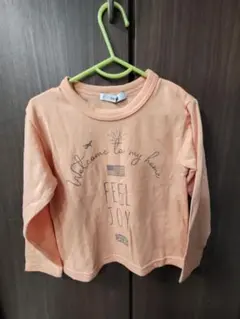 オレンジ色 長袖カットソー 110サイズ