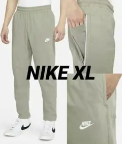 残少 XL 春秋 ナイキ ストレッチ ウーブン ゆるめ ジョガーパンツ オリーブ