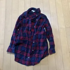 GLOBAL WORK チェック柄 ネルシャツ 長袖 レッド×ネイビーのサムネイル