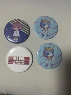 銀河特急ミルキー☆サブウェイ展 缶バッジ　マキナ　チハル