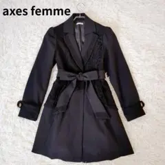 希少✨️axes femme ジャケット　リボンレースワンピース　フレア　黒