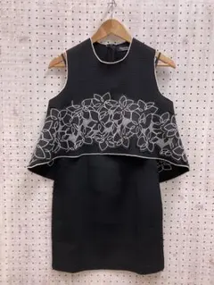 上品 お呼ばれ インポート古着 Yssine Sole! レイヤード ツーピース