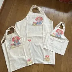 3枚ハンドメイド 親子エプロンセット