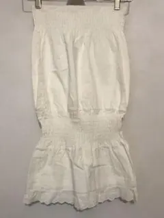 チューブワンピース・総レース・刺繍・小花柄・エストネーション・サイズS・美品