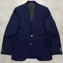 グリーンレーベル カノニコ ジャケット 紺ブレ 銀ボタン サマーウール 44