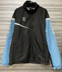 hummel ウィンドブレーカー ブラック×ブルー XLサイズのサムネイル
