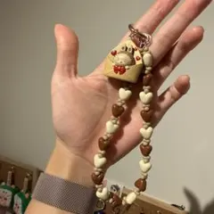 ウサギチャーム付き携帯ストラップ