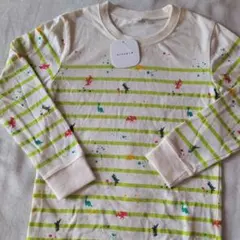 恐竜柄ボーダーTシャツ 120cm