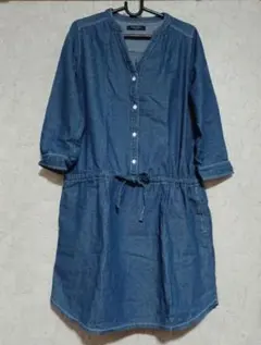 美品 デニム ロングブラウスフリーサイズ chocol raffine robe