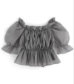 GRL シアーギャザーショート丈ブラウス[tu541]