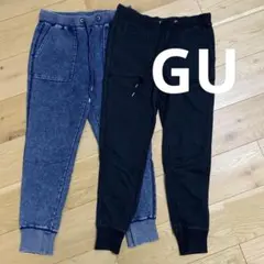 GU デニムスウェットイージーパンツサイズM 2本