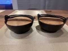 いろり鍋 鉄鍋　1人用 鉄製 2個セット　キャンプ飯　旅館飯