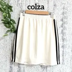 【コルザ】 インナー付き サイドラインミニスカート (S) ホワイト