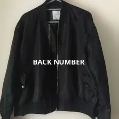 BACK NUMBER ブラック MA-1M　サイドスリット　スタイリッシュ