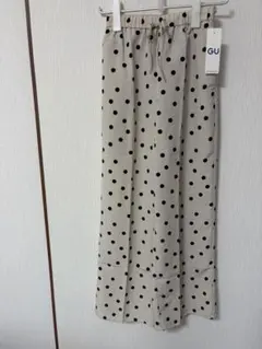 新品☆GU ドットプリントイージーパンツ Sサイズ