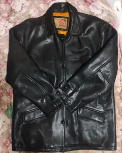 80s-90s USヴィンテージ レザーカーコート　 AMERICANBASE