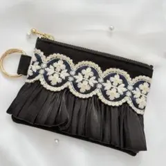 数量限定！在庫セール インド刺繍リボン♡ミニポーチ⑤