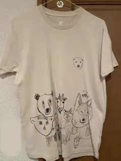 グラニフ　Tシャツ　動物　なんともいえない表情　Sサイズ