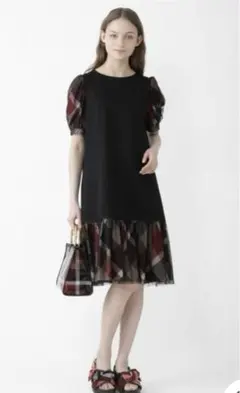 【シャインマスカット】ブルーレーベルクレストブリッジ チュールワンピ シャインマスカット様専用】ブルーレーベルクレストブリッジ