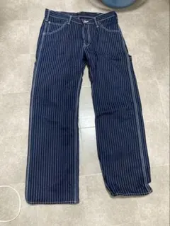IRON HEART ストライプワークパンツ ネイビー　アイアンハート
