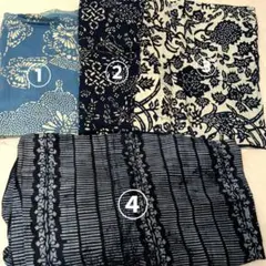 絣　古布　ハンドメイドリメイク素材　4種類セット