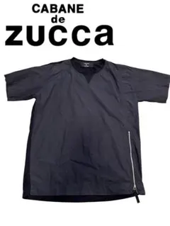 CABANE de zucca サイドジップ Tシャツ Mサイズ　ブラックのサムネイル