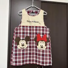 ミッキー・ミニー エプロン フリーサイズ 保育士 幼稚園