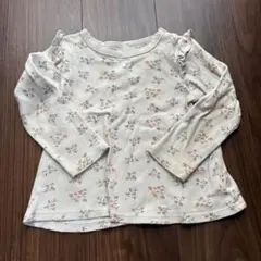 petit main 花柄 フリル袖 長袖カットソー 110