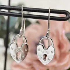 クリスチャンディオール ハート カデナ ピアス キー 鍵 ロック