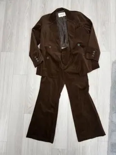 Ray BEAMS ブラウン コーデュロイ セットアップ　スーツ　ジャケット