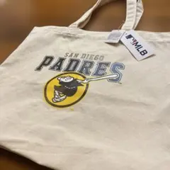 【新品】MLB パドレス トートバッグ キャンバス ギズモ風 ロゴ 大容量