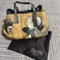 COACH ハンプトンズ 10周年記念 花柄 ストロー F14867 y2k
