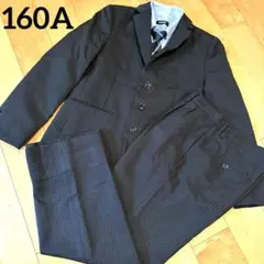 160A ストライプスーツ ネクタイ付き 卒業式　男の子