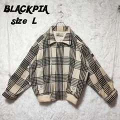 ☆大幅値下げ☆BLACK PIA ヴィンテージ ブルゾン チェック 肩パッド L
