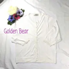 Golden Bear　レディース　カーディガン　シンプル　ドルマリン袖　白のサムネイル