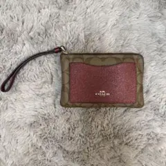 COACH コインケース ブラウン・バーガンディ