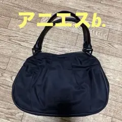 アニエスベー　ブラックハンドバッグ