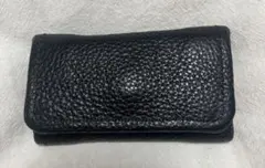 黒レザー キーケース 約10cm x 6cm