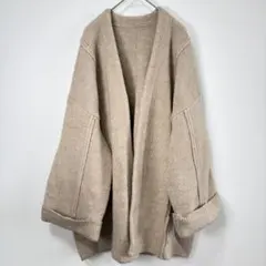 【SELECT MOCA】ベージュ 長袖カーディガン 大きめゆったり楽ちん/F